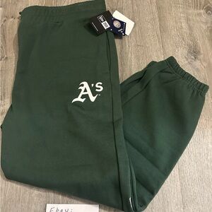 New Era Oakland Athletics Sweatpants, Green NWT